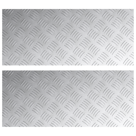 Pannelli Checker in Alluminio 2 pcs Antiscivolo 70x30 cm