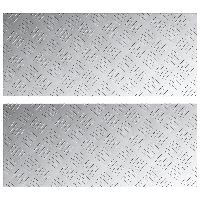Pannelli Checker in Alluminio 2 pcs Antiscivolo 70x30 cm