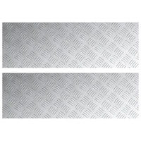 Piastre in Alluminio a Scacchi 2 pz Antiscivolo 90x30 cm