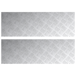 Piastre in Alluminio a Scacchi 2 pz Antiscivolo 90x30 cm