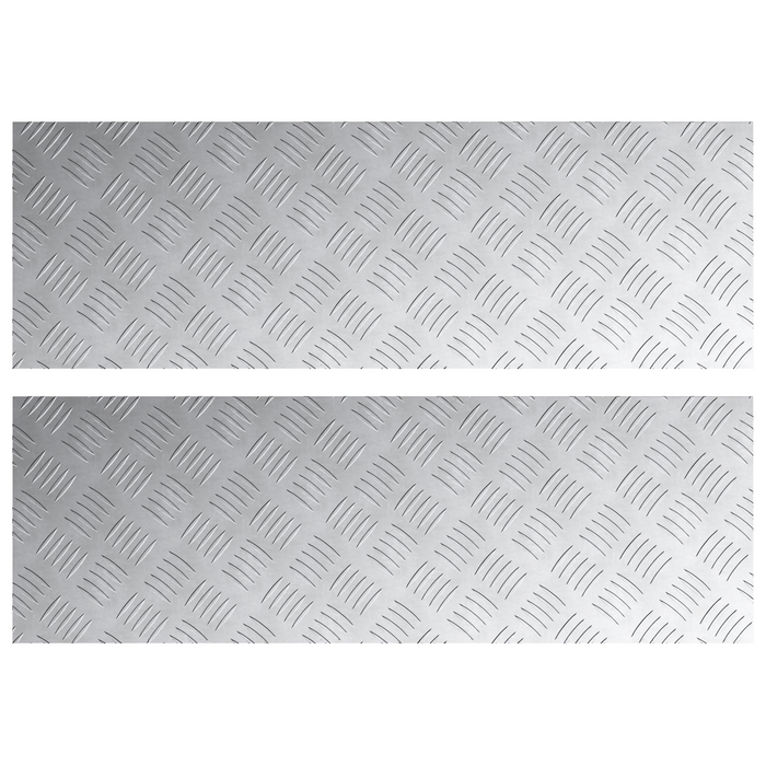 Piastre in Alluminio a Scacchi 2 pz Antiscivolo 90x30 cm