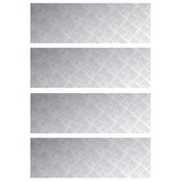 Piastrine in Alluminio Antiscivolo 4 pz 90x30 cm