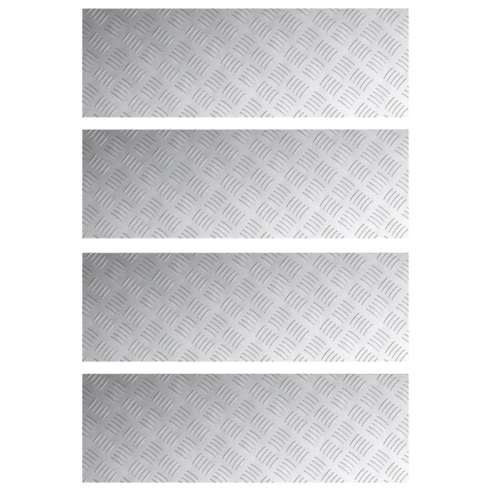 Piastrine in Alluminio Antiscivolo 4 pz 90x30 cm