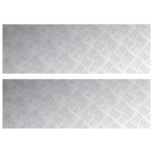 Pannelli in alluminio a scacchi 2 pz Antiscivolo 90x30 cm