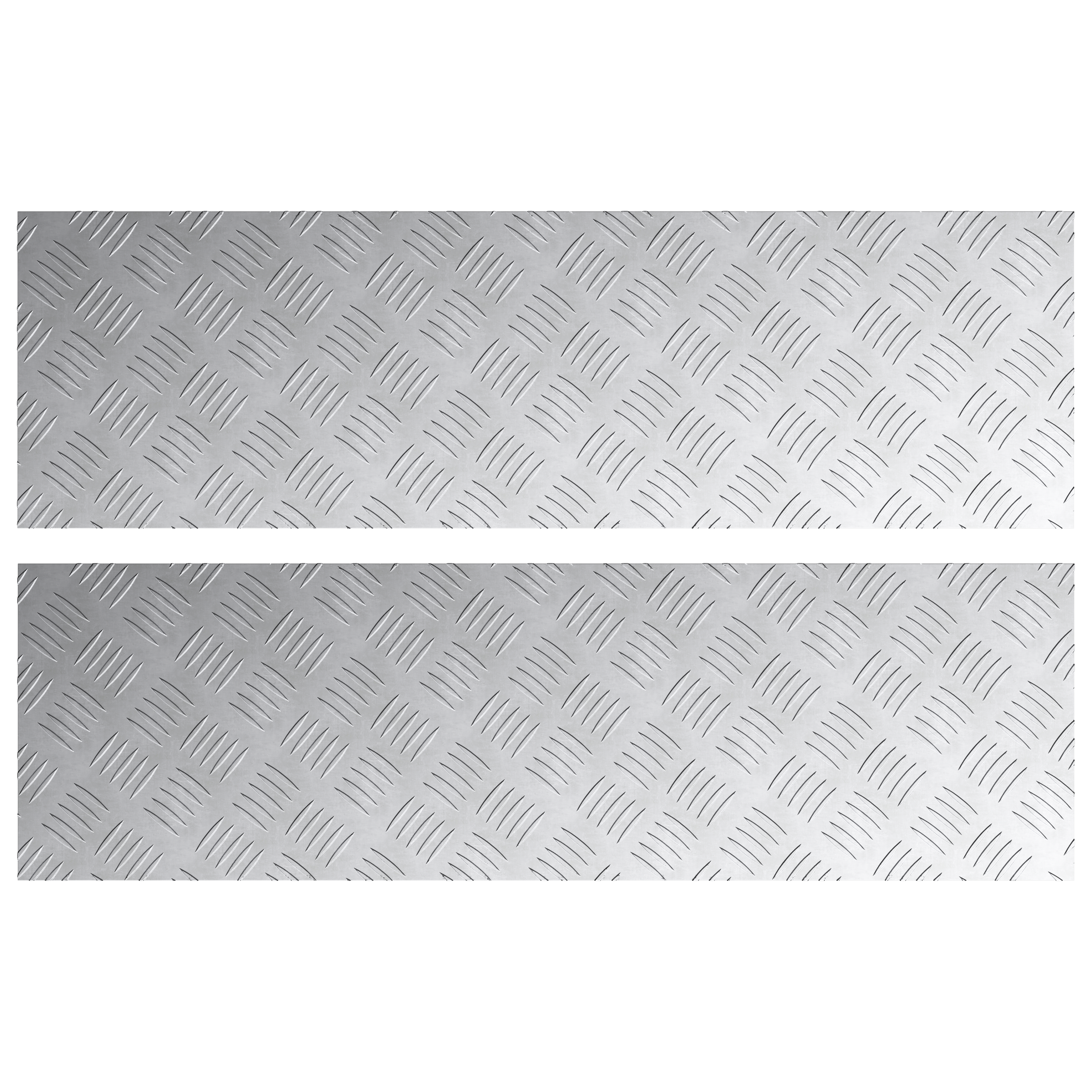 Pannelli in Alluminio a Scacchi 2 pcs Antiscivolo 100x30 cm