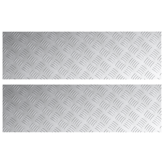 Pannelli in Alluminio a Scacchi 2 pcs Antiscivolo 100x30 cm