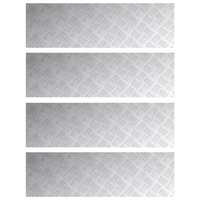 Piastre in Alluminio Antiscivolo 4 pz 100x30 cm