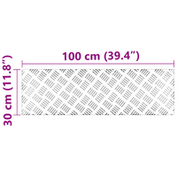 Pannelli in Alluminio a Scacchi 4 pcs Anti-Skid 100x30 cm