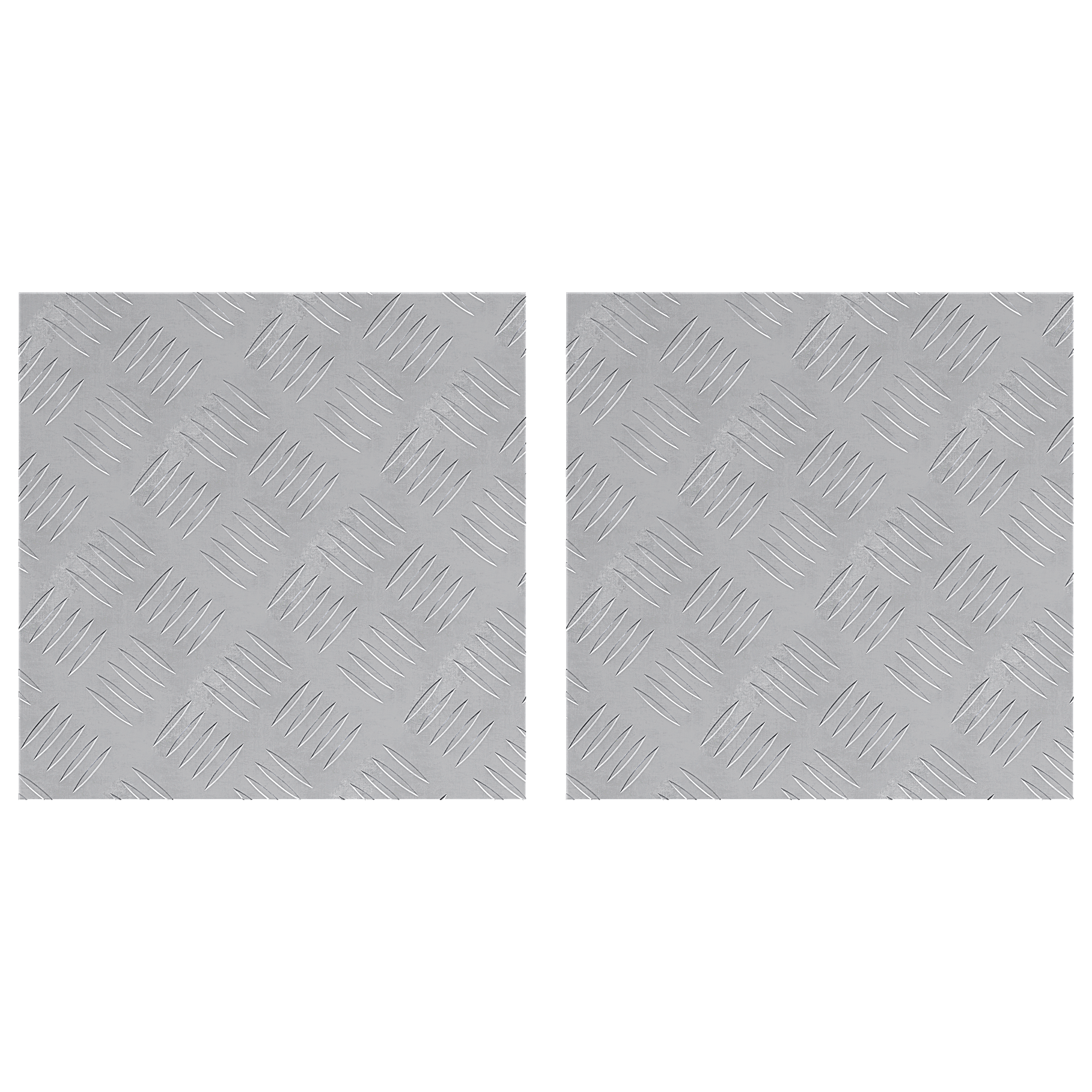 Set di 2 Piastrelle Antiscivolo in Alluminio  40x40 cm