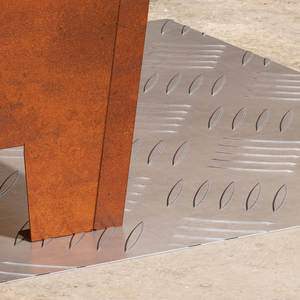 Set di 2 Piastrelle Antiscivolo in Alluminio  40x40 cm