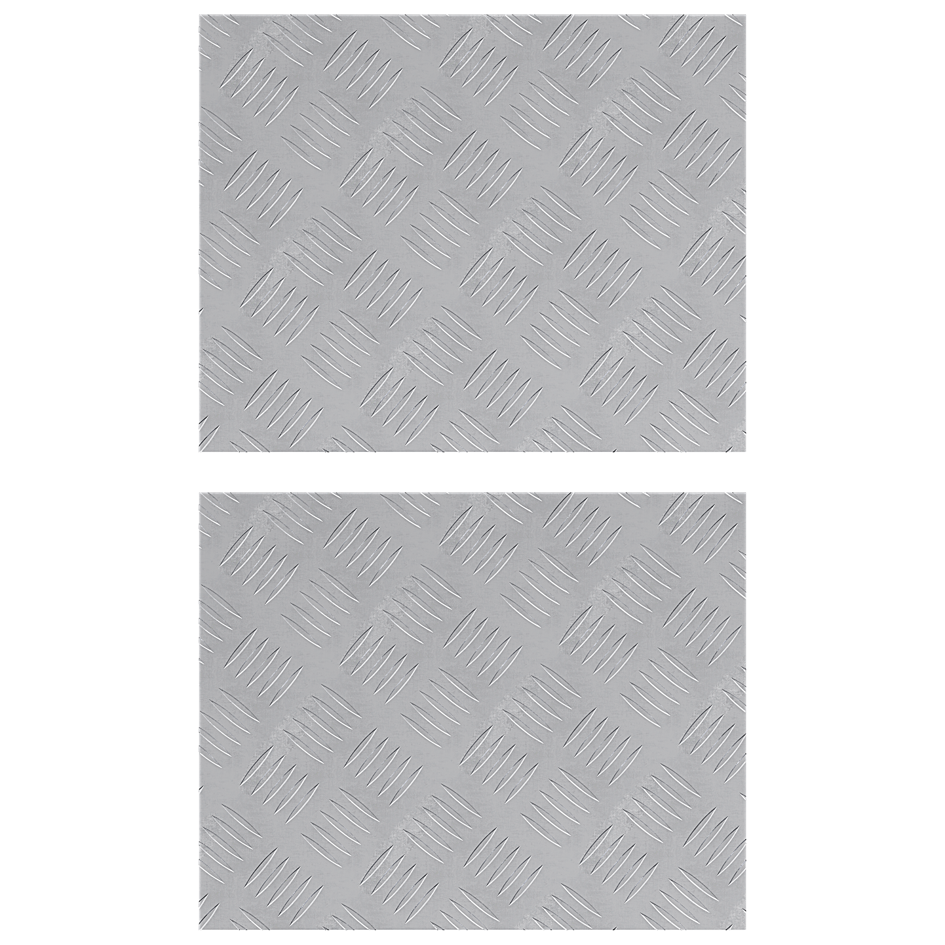 Pannelli in Alluminio a Righe 2 pz Antiscivolo 50x40 cm