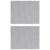 Pannelli in Alluminio a Righe 2 pz Antiscivolo 50x40 cm