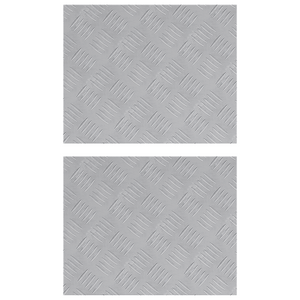 Pannelli in Alluminio a Righe 2 pz Antiscivolo 50x40 cm