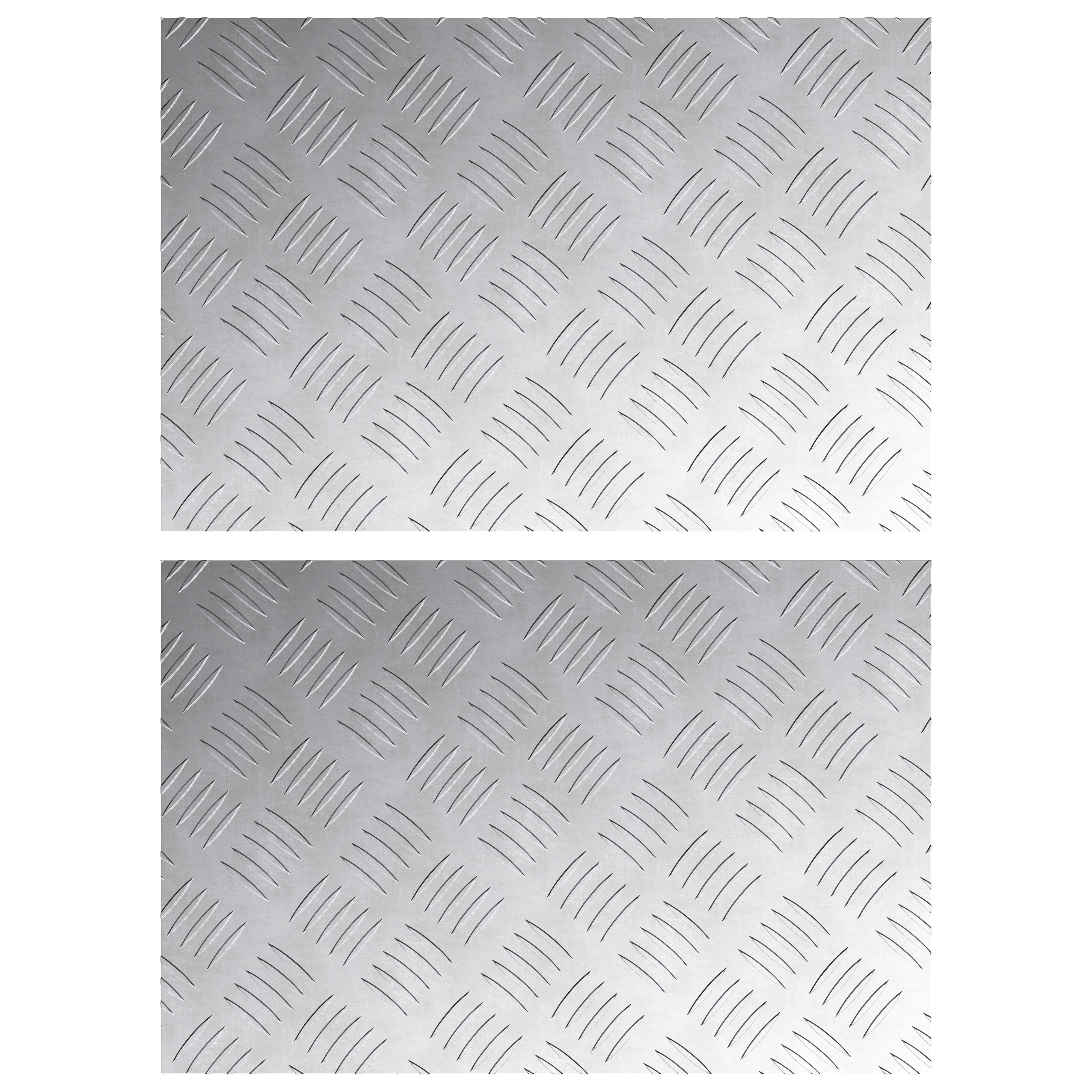 Pannelli in Alluminio a Motivo a Scacchi 2 pezzi Antiscivolo 60x40 cm