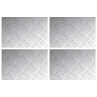Pannelli in Alluminio a Rombo 4 pz Antiscivolo 60x40 cm