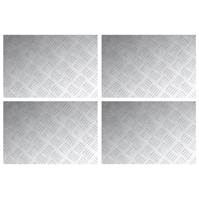 Pannelli in Alluminio a Rombo 4 pz Antiscivolo 60x40 cm