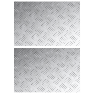Pannelli in Alluminio Antiscivolo 2 pz 60x40 cm