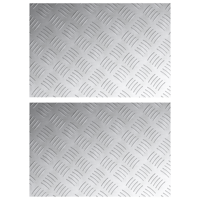 Pannelli in Alluminio Antiscivolo 2 pz 60x40 cm