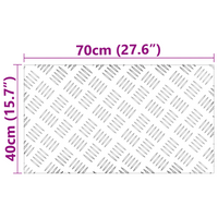 Pannelli in Alluminio con Texture a Rombo 2 pz Antiscivolo 70x40 cm