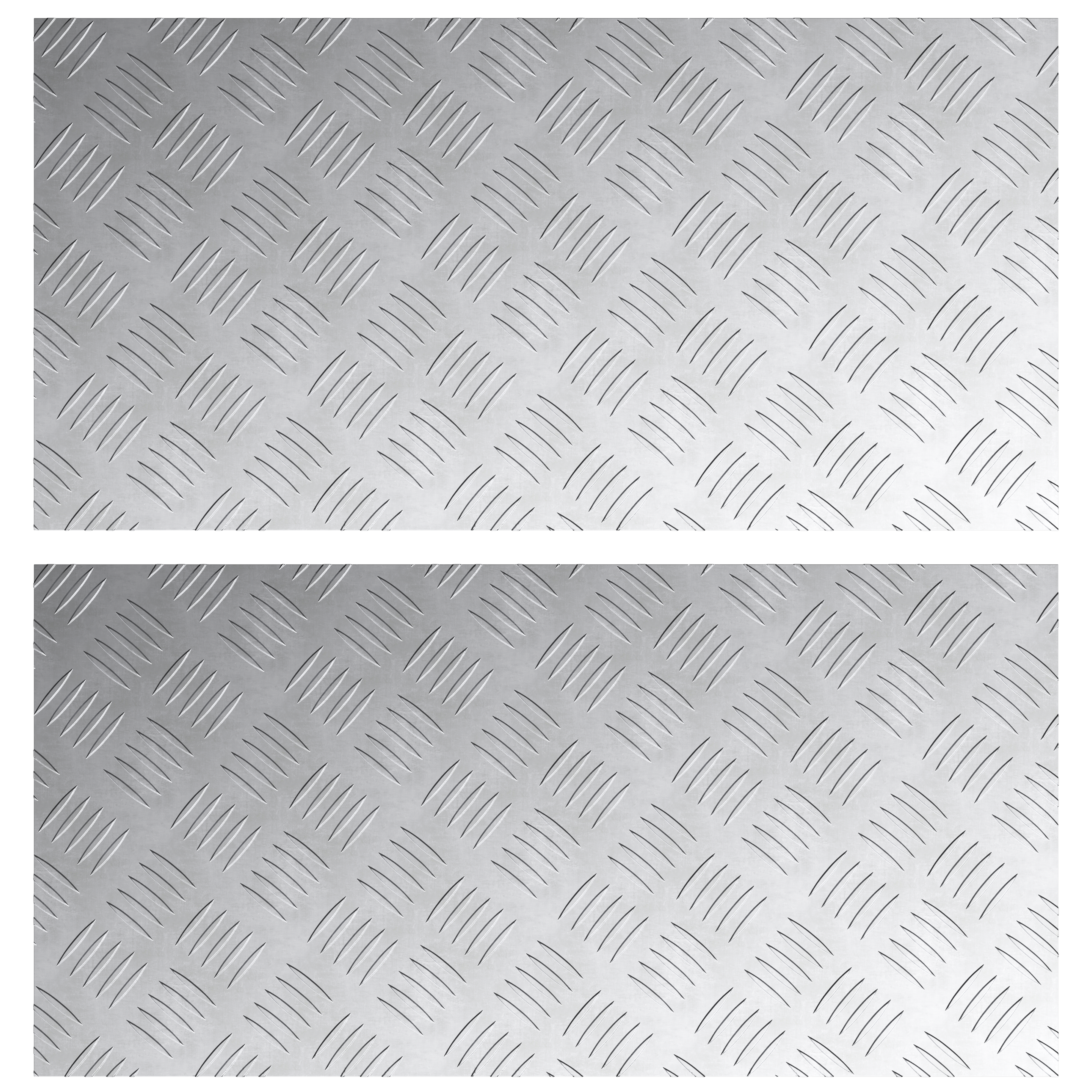 Set di 2 Placcature Antiscivolo in Alluminio 80x40 cm