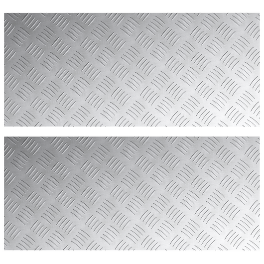 Pannelli in Alluminio a Righe 2 pz Antiscivolo 90x40 cm