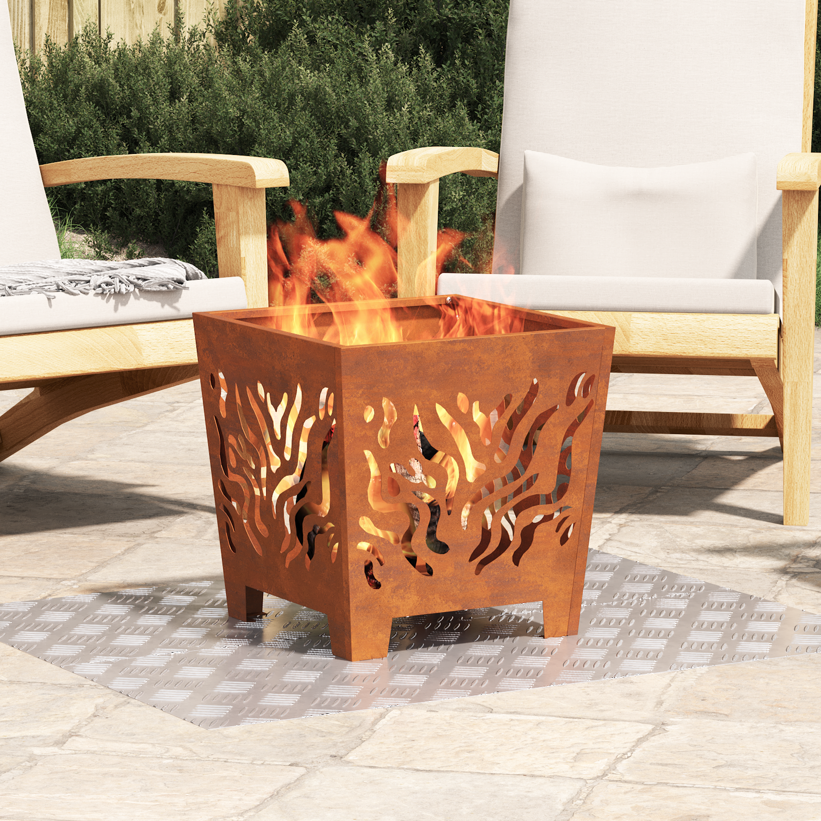 Piaste in Alluminio a Scacchi 2 pcs Antiscivolo 100x40 cm