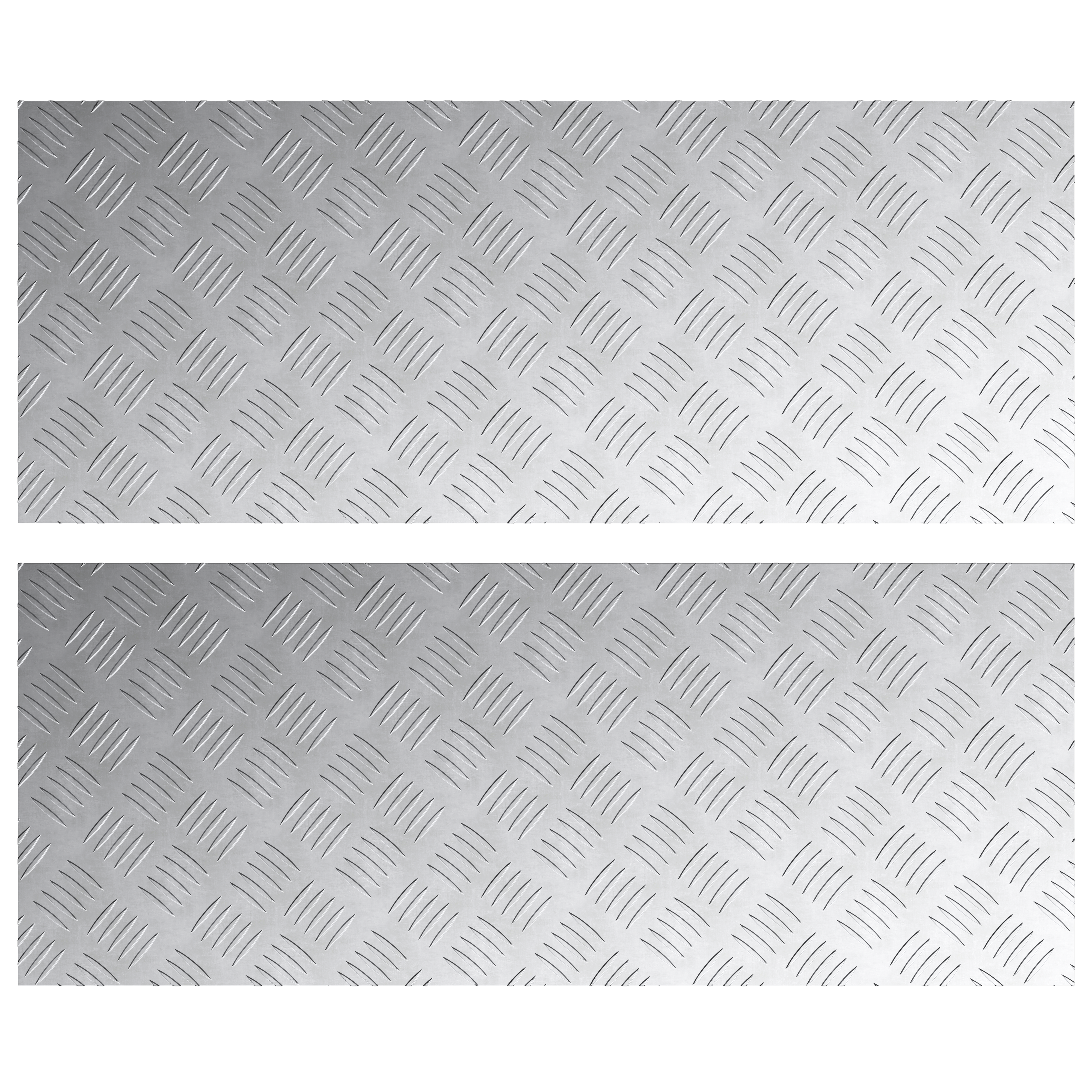Pannelli in Alluminio Antiscivolo 2 pezzi 100x40 cm