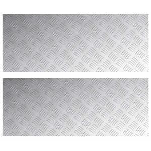 Pannelli in Alluminio Antiscivolo 2 pezzi 100x40 cm