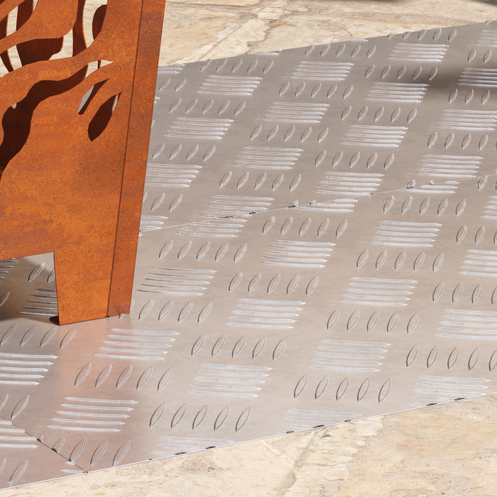 Pannelli in Alluminio Antiscivolo 4 pz 100x40 cm