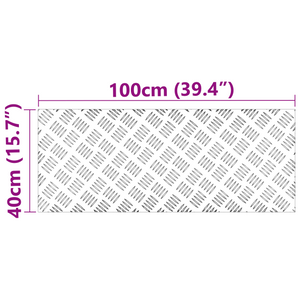Pannelli in Alluminio Antiscivolo 4 pz 100x40 cm