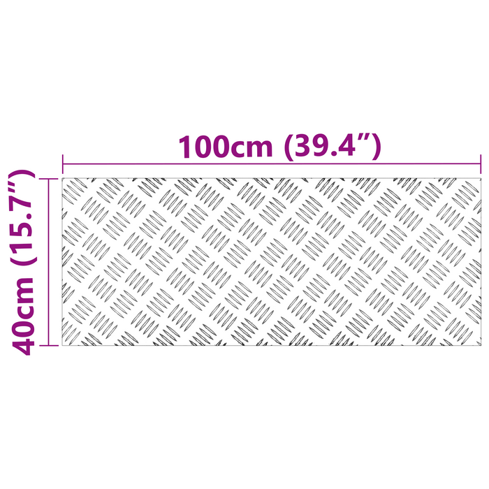 Pannelli in Alluminio Antiscivolo 4 pz 100x40 cm