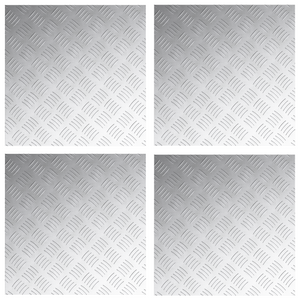 Pannelli in Alluminio a Scacchiera 4 pz Antiscivolo 50x50 cm