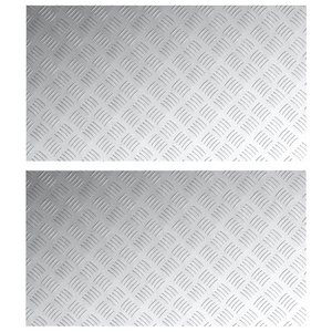 Piastre in Alluminio Antiscivolo 2 pz 90x50 cm