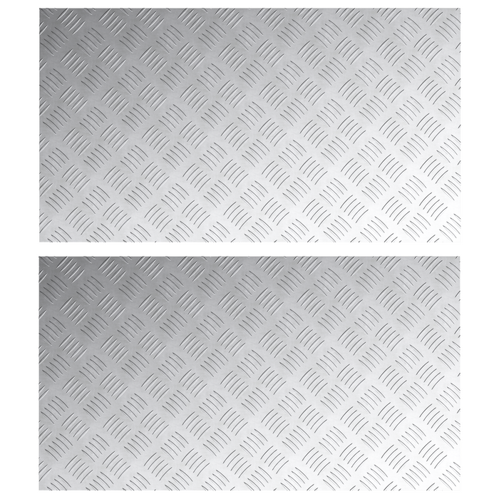 Piastre in Alluminio Antiscivolo 2 pz 90x50 cm