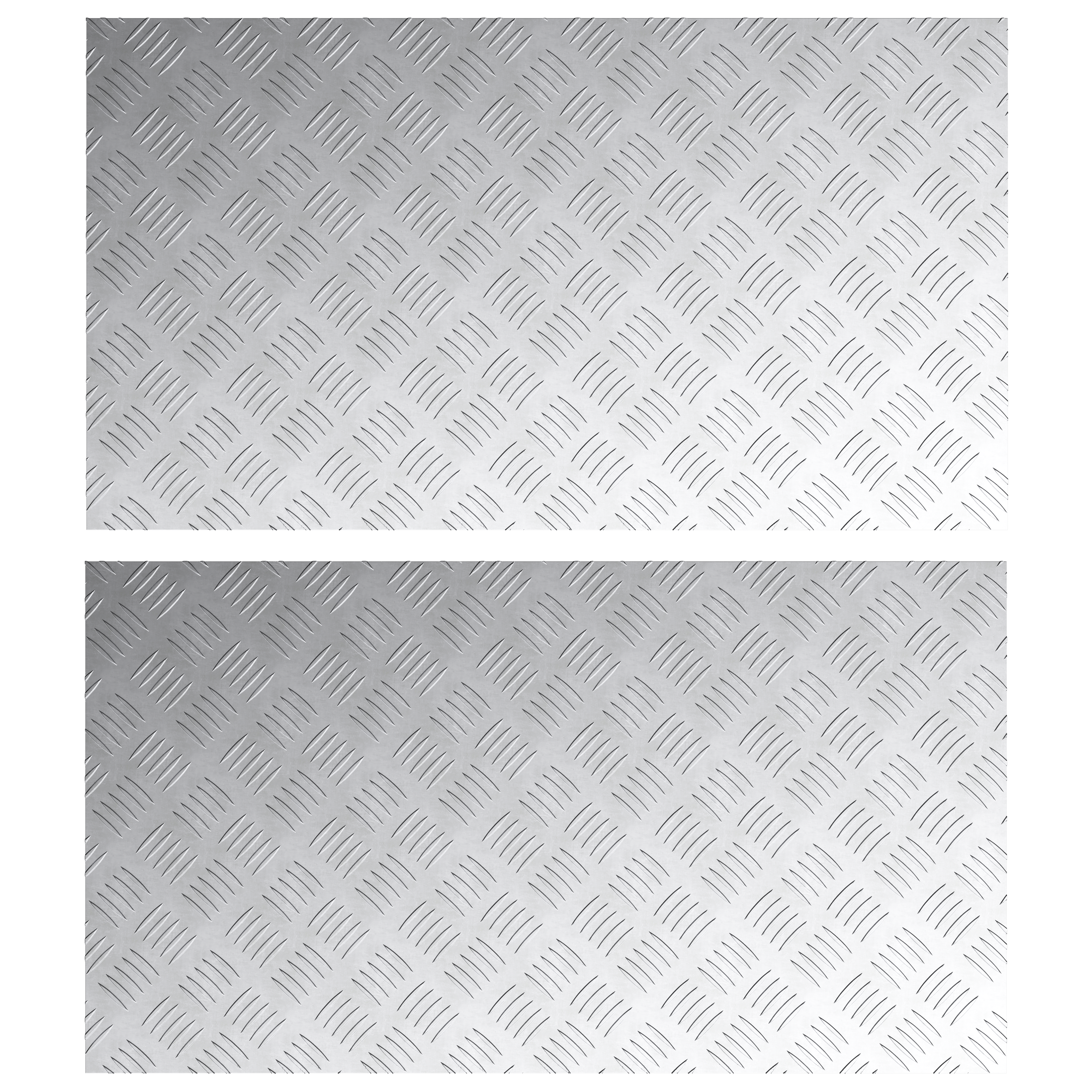 Piani in Alluminio a Scacchi 2 pezzi Antiscivolo 90x50 cm