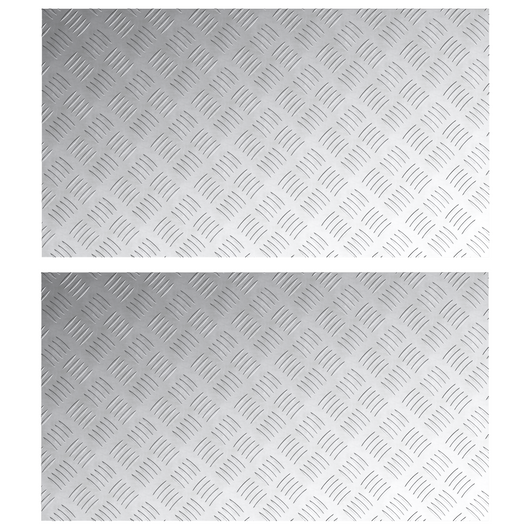 Piani in Alluminio a Scacchi 2 pezzi Antiscivolo 90x50 cm