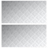 Pannelli in Alluminio Antiscivolo 2 pz 100x50 cm