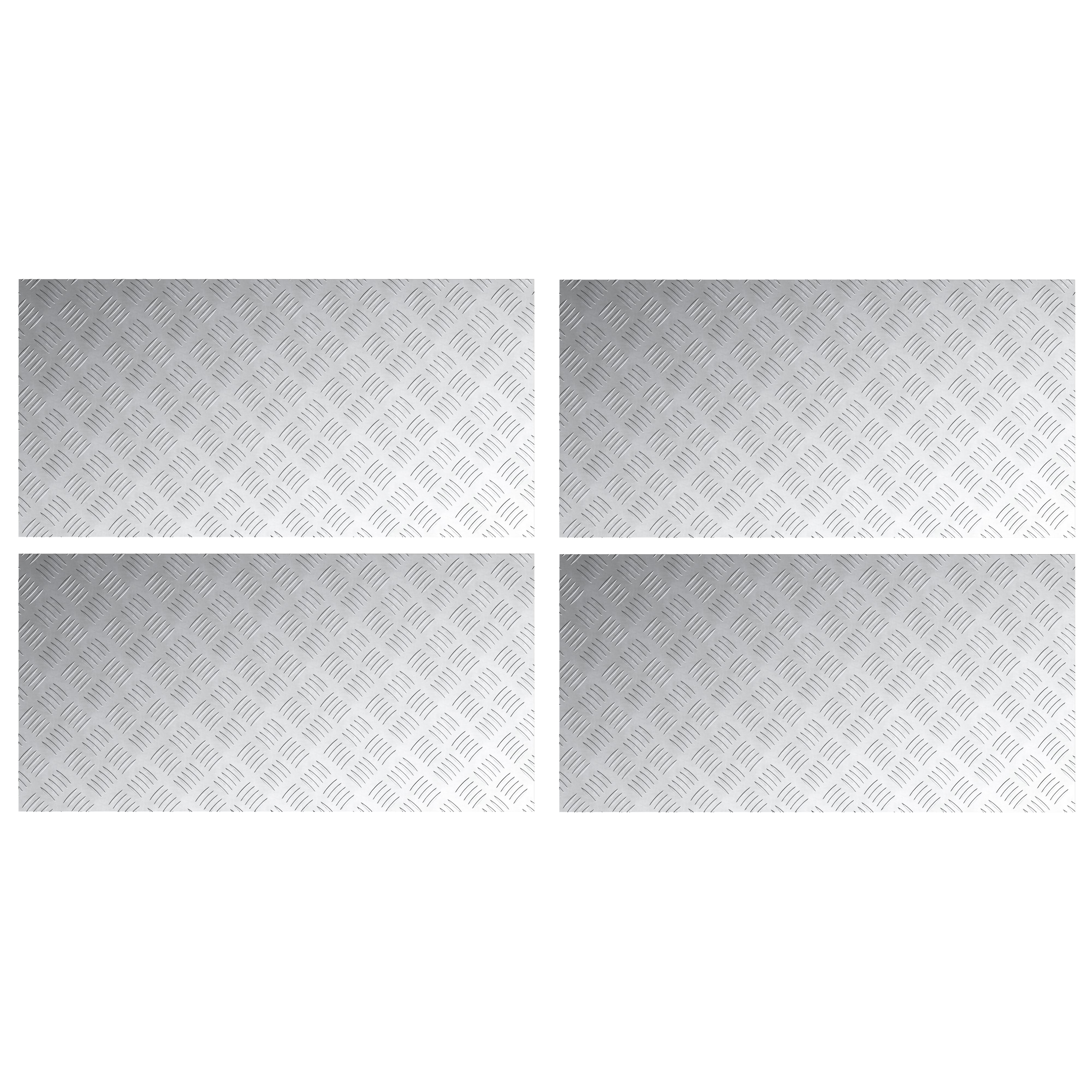 Pannelli in Alluminio Antiscivolo 4 pcs 100x50 cm