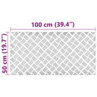 Pannelli in Alluminio a Nido d'Api 4 pz Antiscivolo 100x50 cm