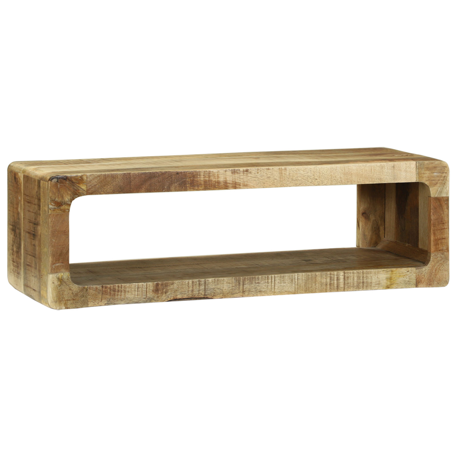 Armadio TV 80x30x25 cm Legno massello di mango grezzo