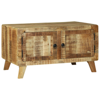 Tavolino da Caffè 80x54x45 cm Legno Massello Grezzo di Mango