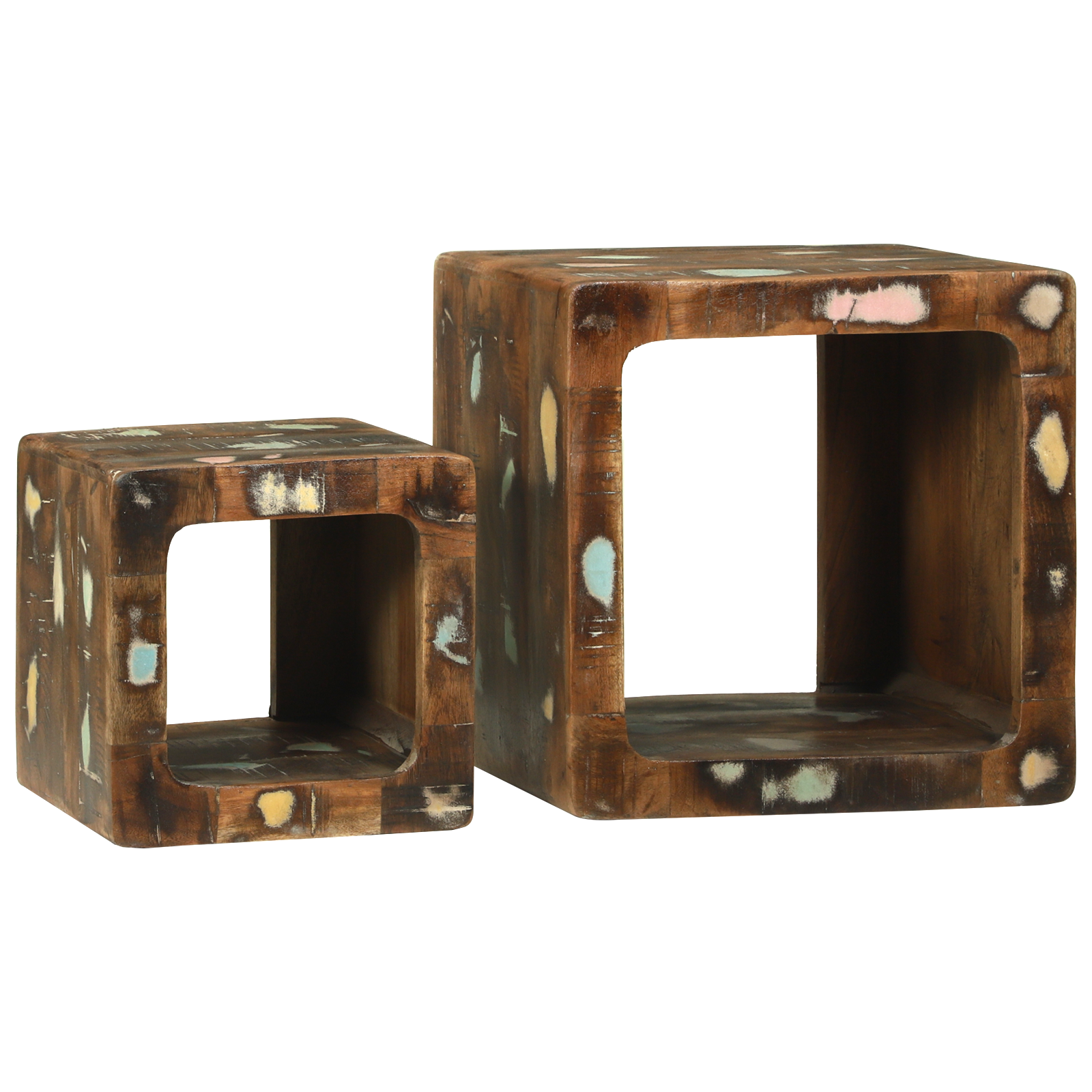 Unità TV 36x36x30 cm Legno Massello Recuperato