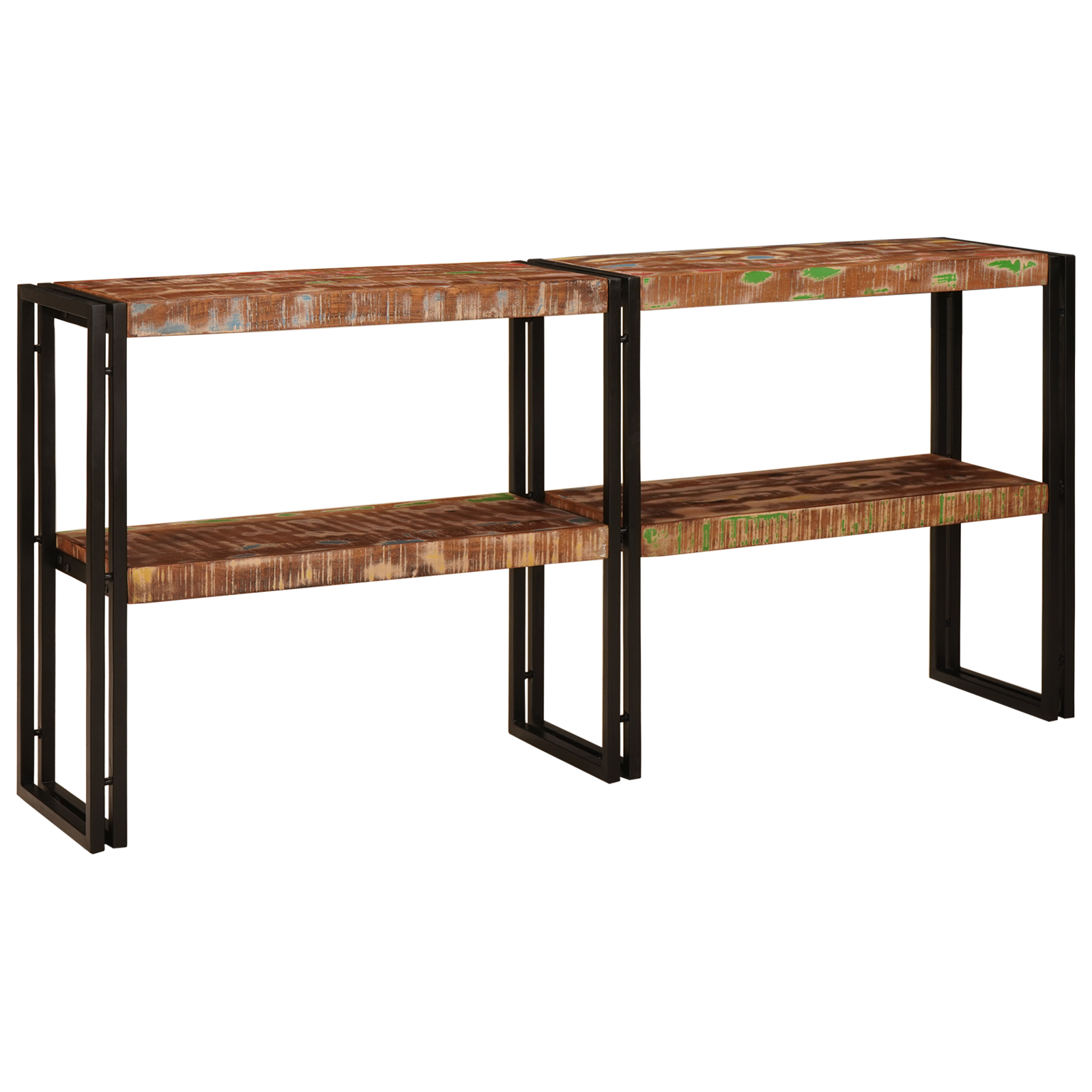 Tavolo Consolle 160x33x75 cm Legno Massello di Recupero