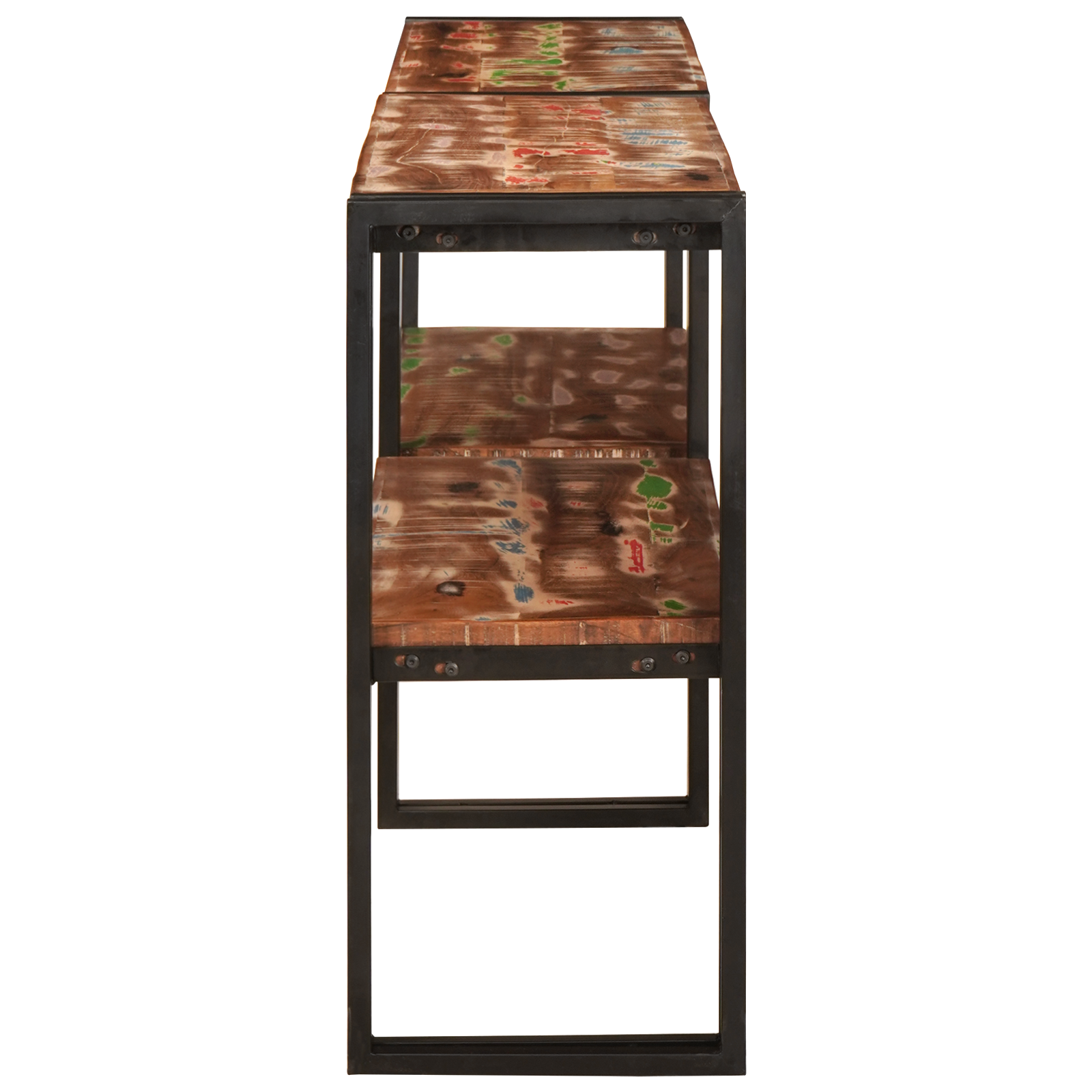 Tavolo Consolle 160x33x75 cm Legno Massello di Recupero