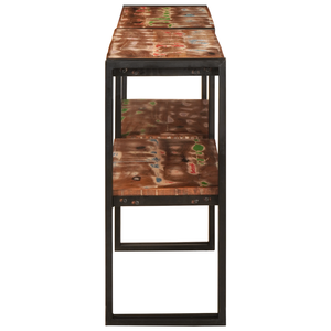 Tavolo Consolle 160x33x75 cm Legno Massello di Recupero