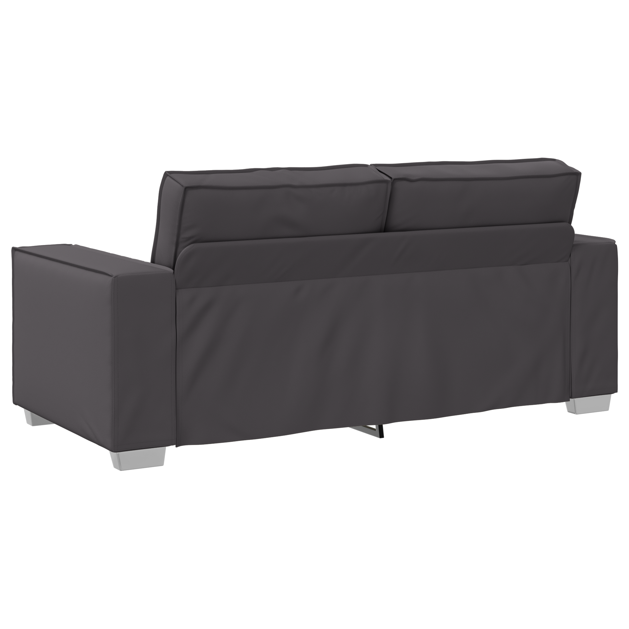 Sofa Grigio 140 cm in Pelle Sintetica