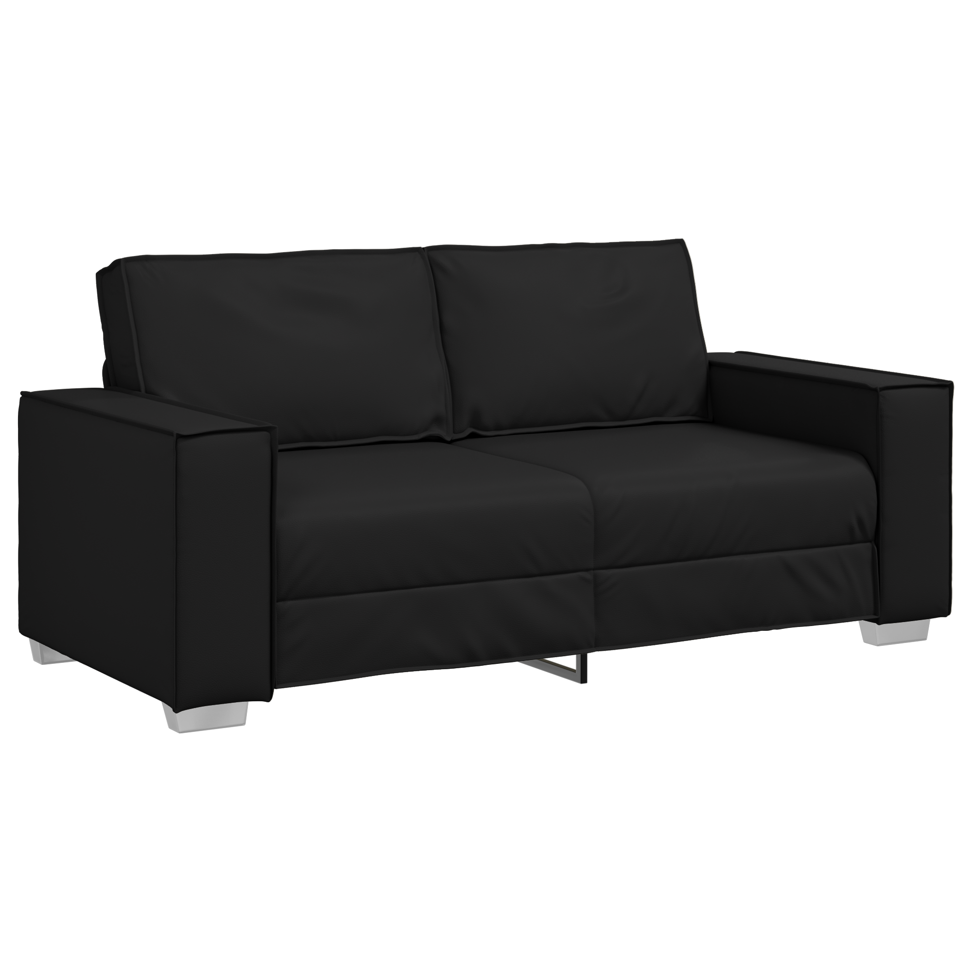 Loveseat Nero 140 cm in Pelle Sintetica