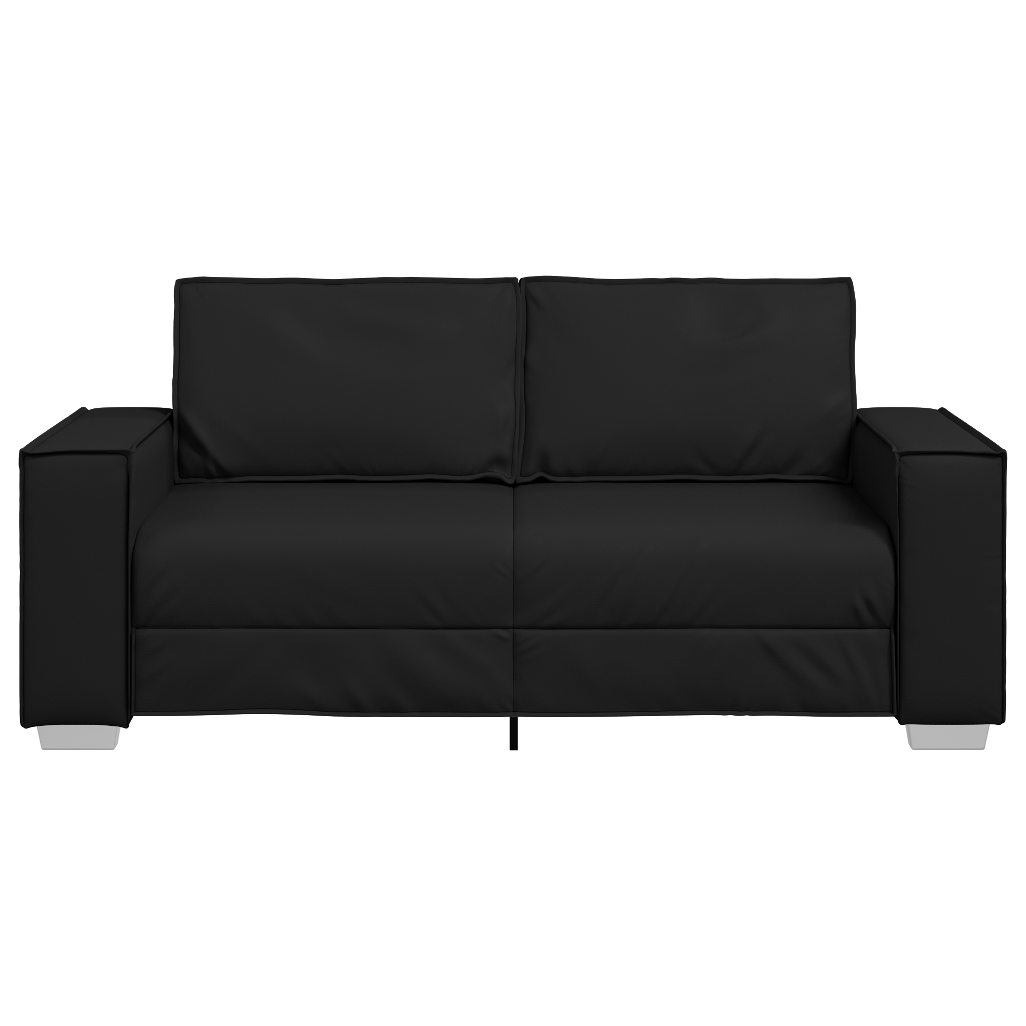 Loveseat Nero 140 cm in Pelle Sintetica