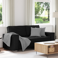 Loveseat Nero 140 cm in Pelle Sintetica