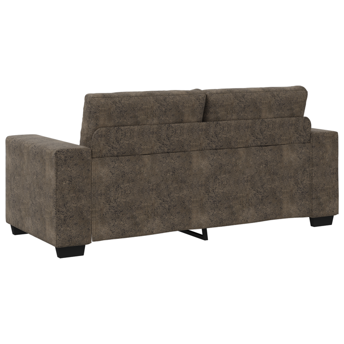 Divano Loveseat  Grigio Scuro 140 cm in Pelle Sintetica